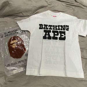 A Bathing Ape Bape white Tshirt women’s